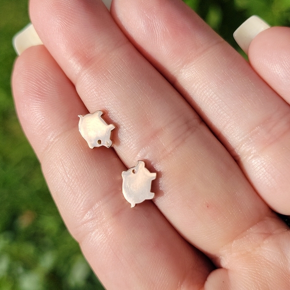 Jewelry - 💥LAST PAIR💥Rose Gold Pig Stud Earrings, unisex